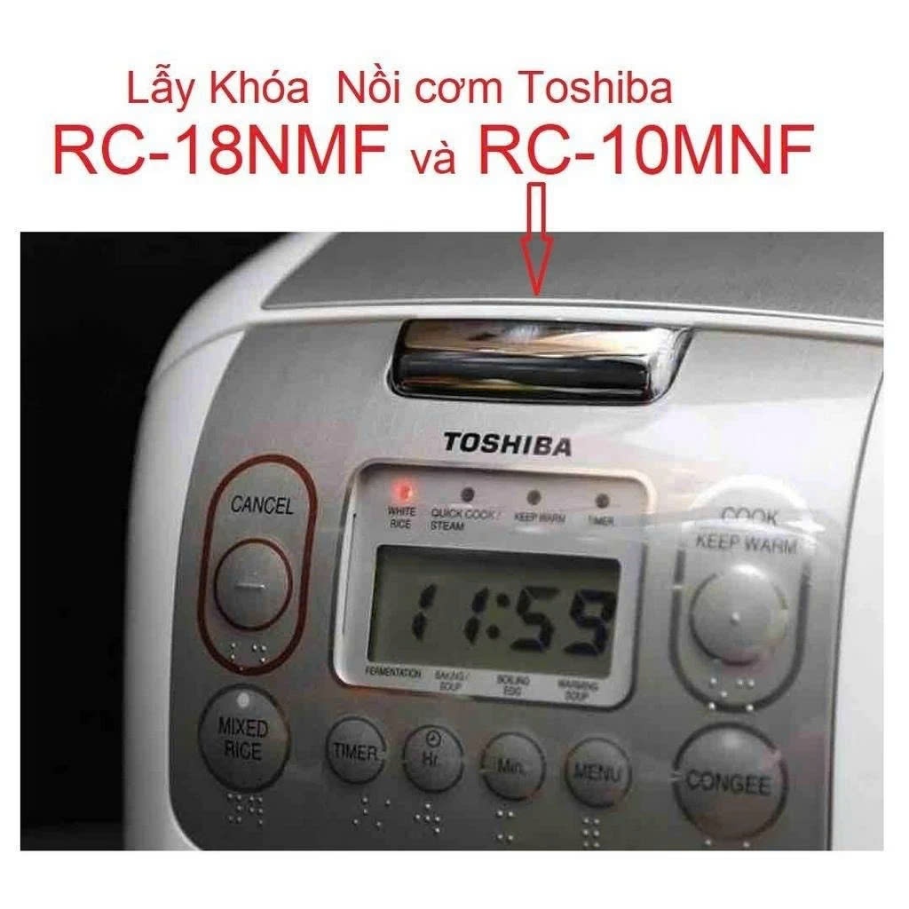 Lẫy khóa nồi cơm điện Toshiba RC-18NMF và RC-10NMF - Hàng Chuẩn