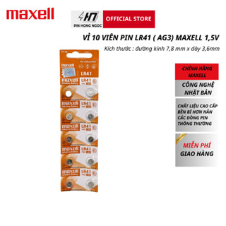 Vỉ 10 Viên Pin LR41 / AG3 / 192 / 736 Maxell 1,5V - Hàng chính hãng