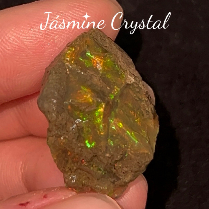 Đá Opal Thô Jásmine Crystal Cao Cấp Ngậm Lửa Cầu Vồng (1 viên duy nhất như hình)