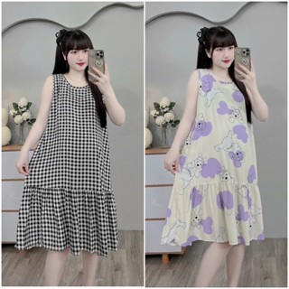 Váy lanh bầu Sát Nách nữ, chất vải mềm mịn nhiều màu sắc, size nhỏ 45-58kg, size to 58-70kg