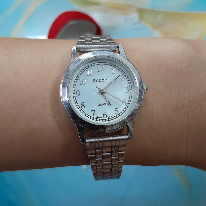 Đồng hồ nữ Kabana dây thép không gỉ second hand si nhật- đã qua sử dụng
