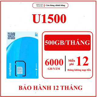  Sim 4G Vinaphone trọn gói 1 năm không nạp tiền U1500 - 12TD49 - 12BIG50Y - FHAPPY 