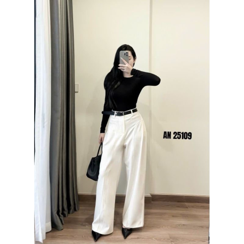 Quần vải suông kèm belt 25109