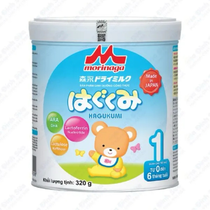 [ hàng tách quai]Sữa Morinaga Số 1 Lon 320g Mẫu Mới (0 – 6 Tháng) date 8/2025