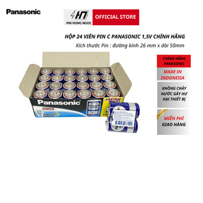 Hộp pin trung Panasonic R14UT/2S Size C 1,5V Hàng chính hãng
