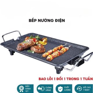 Bếp nướng điện không  công suất 1500w  6 mức nhiệt, mặt tráng men chống dính, bảo hành 12 tháng