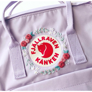 Ba Lô Nữ Kanken Thêu Hoạ Tiết Coquette Tặng Nơ Pastel