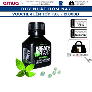 Viên Ngậm & Uống Thơm Miệng Breath Pearls Hộp 50 Viên Của Úc - Giải Quyết Nhanh Vấn Đề Hôi Miệng, Che Tên Kín Đáo