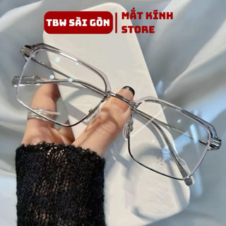 Kính Nam Chống Ánh Sáng Xanh Cao Cấp | Gọng Vuông Kim Loại Hàn Quốc | Kính Giả Cận Thời Trang Trẻ Trung