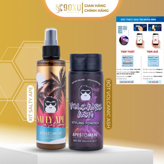 Bột Tạo Phồng Tóc Volcanic Ash Styling Powder, Xịt giữ nếp tóc Salty Ape Sea Salt Spray