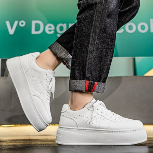 Giày Thể Thao Nam Tăng Chiều Cao - 3AT N2233 - Kiểu Dáng Đơn Giản Sang Trọng - Da PU Cao Cấp - Đế Ca