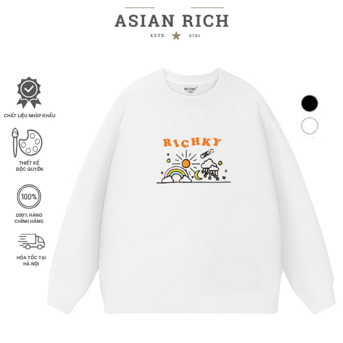 Áo Sweater Asian Rich Premium Nỉ Thời Tiết Weather