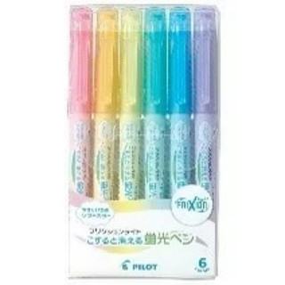 Bút dạ quang Frixon Pilot xoá được (set 6 cây)