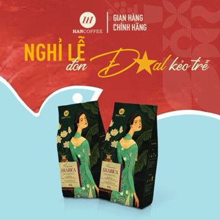 Cà Phê Pha Máy HANCOFFEE 100% Arabica PREMIUM Rang Mộc 500G Đắng Vừa, Chua Nhẹ, Ngọt Dịu