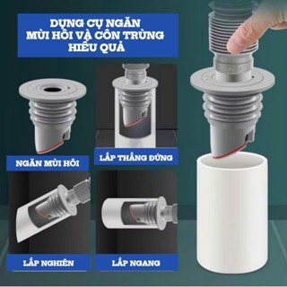 Dụng Cụ Bịt Kín Ống Thoát Nước Silicone – Chống Mùi, Chống Côn Trùng – Siêu Êm, Siêu Bền K258