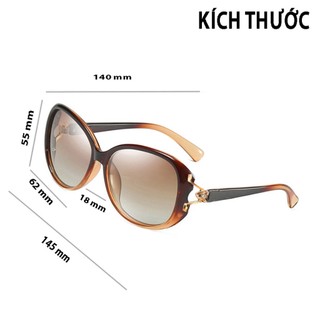 Kính thời trang nữ mắt phân cực tròng chống UV400,mắt kính nữ phong cách hàn quốc Mã F232