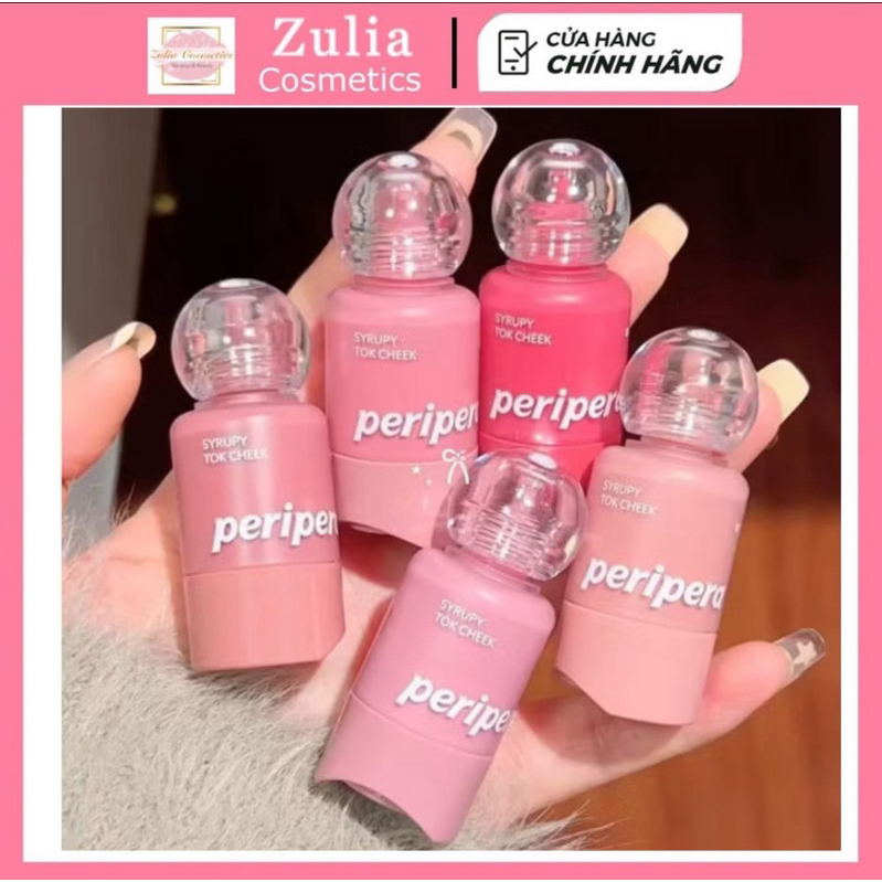 Má Hồng Kem PERIPERA Sirupy Tok Cheek Mịn Bóng Hàng Nội Hàn 9g
