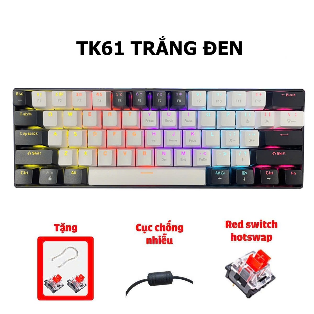 Bàn phím cơ K550 V9 Tiroshi led đa điểm nhiều chế độ led sản phẩm mới  2025 dành cho chơi game, làm việc | BigBuy360 - bigbuy360.vn