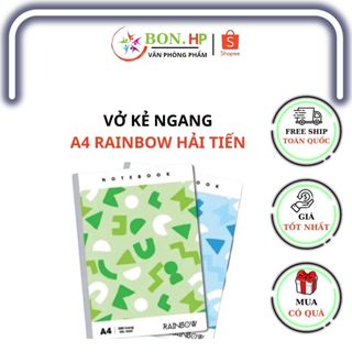  Vở  Sổ Kẻ Ngang Rainbow A4 HẢI TIẾN   1 quyển   BON.HP  Giấy Láng Mịn Viết Êm Tay Cho Nét Chữ Đẹp  AT19 