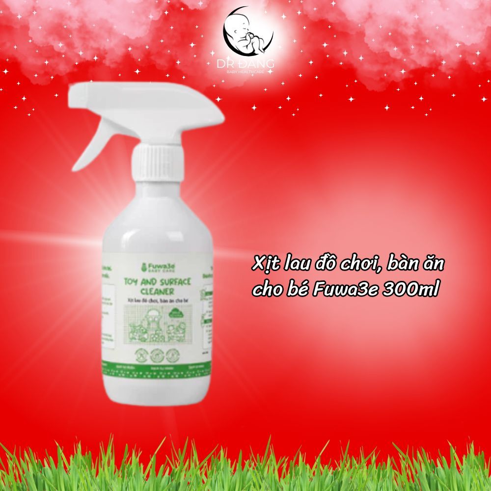 [ KOC-Fuwa3e ]  Xịt lau đồ chơi, bàn ăn cho bé Fuwa3e 300ml