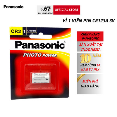 Vỉ 1 Viên Pin CR2 Panasonic Siêu Bền 3V made in indonesia -  Hàng chính hãng