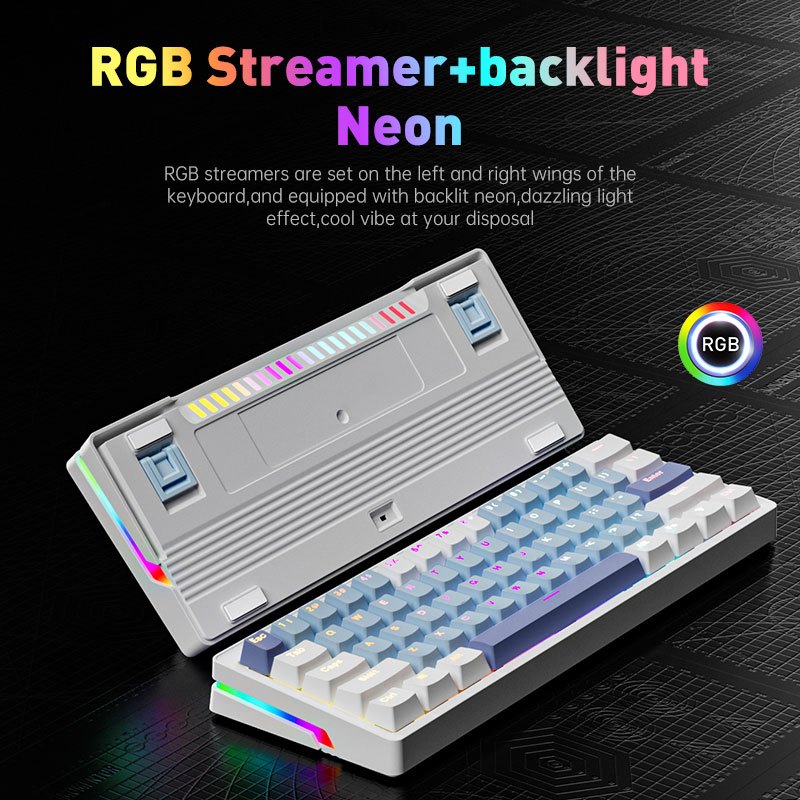 Bàn Phím Cơ ZIFRIEND AG61 61 Phím - LED RGB 11 Chế Độ - Phím Chống Ghost - Làm Việc & Game Siêu Mượt | BigBuy360 - bigbuy360.vn