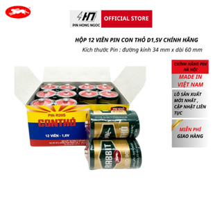 Pin con thỏ đại 1 hộp 12 viên R20S 1,5V cỡ pin D