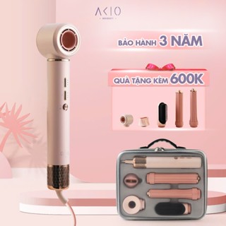 Máy Sấy Tóc Tạo Kiểu 5in1 AKIO Công Nghệ Ion Âm Bảo Vệ Tóc, Công Suất 1300W Bảo Hành 36 Tháng