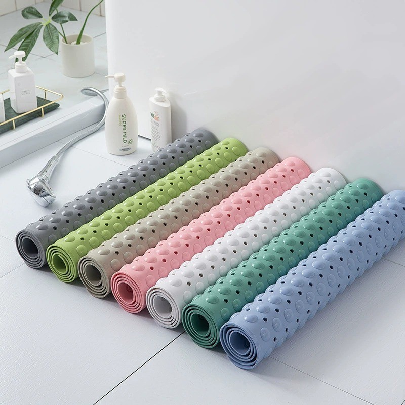 Thảm lót nhà tắm chống trơn trượt chất liệu cao su độ bám dính cao thiết kế miếng hít thoát nước 72x36cm