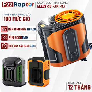 Quạt Mini Đeo Thắt Lưng F83 Giúp Làm Mát Hạ Nhiệt Cơ Thể, Quạt Kẹp Hông Dung Lượng Pin 5000mAh Tích Hợp Sạc Dự Phòng