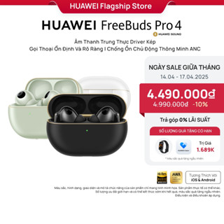 Tai nghe HUAWEI FreeBuds PRO 4 Âm Thanh Trung Thực Driver Kép | Gọi Thoại Ổn Định Và Rõ Ràng|Chống Ồn Chủ Động Thông Mi
