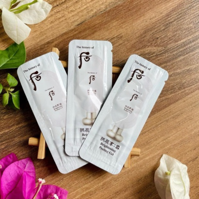 1O gói 1Oml date 2027 - Tẩy da chết dạng Gel Whoo trắng Gongjinhyang Seol Brightening Peeling Gel
