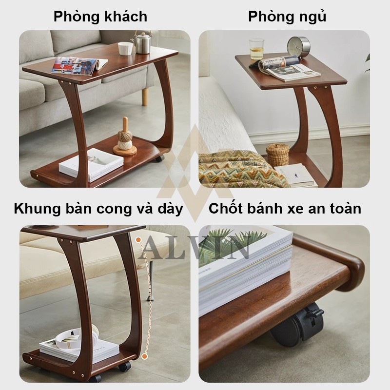 Giảm 90% Bàn Trà Đa Năng Có Bánh Xe ,Bàn Làm Việc chất liệu gỗ sồi,Phòng khách, phòng làm việc | BigBuy360 - bigbuy360.vn
