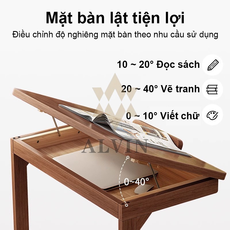 Giảm 90% Bàn Trà Đa Năng Có Bánh Xe ,Bàn Làm Việc chất liệu gỗ sồi,Phòng khách, phòng làm việc | BigBuy360 - bigbuy360.vn