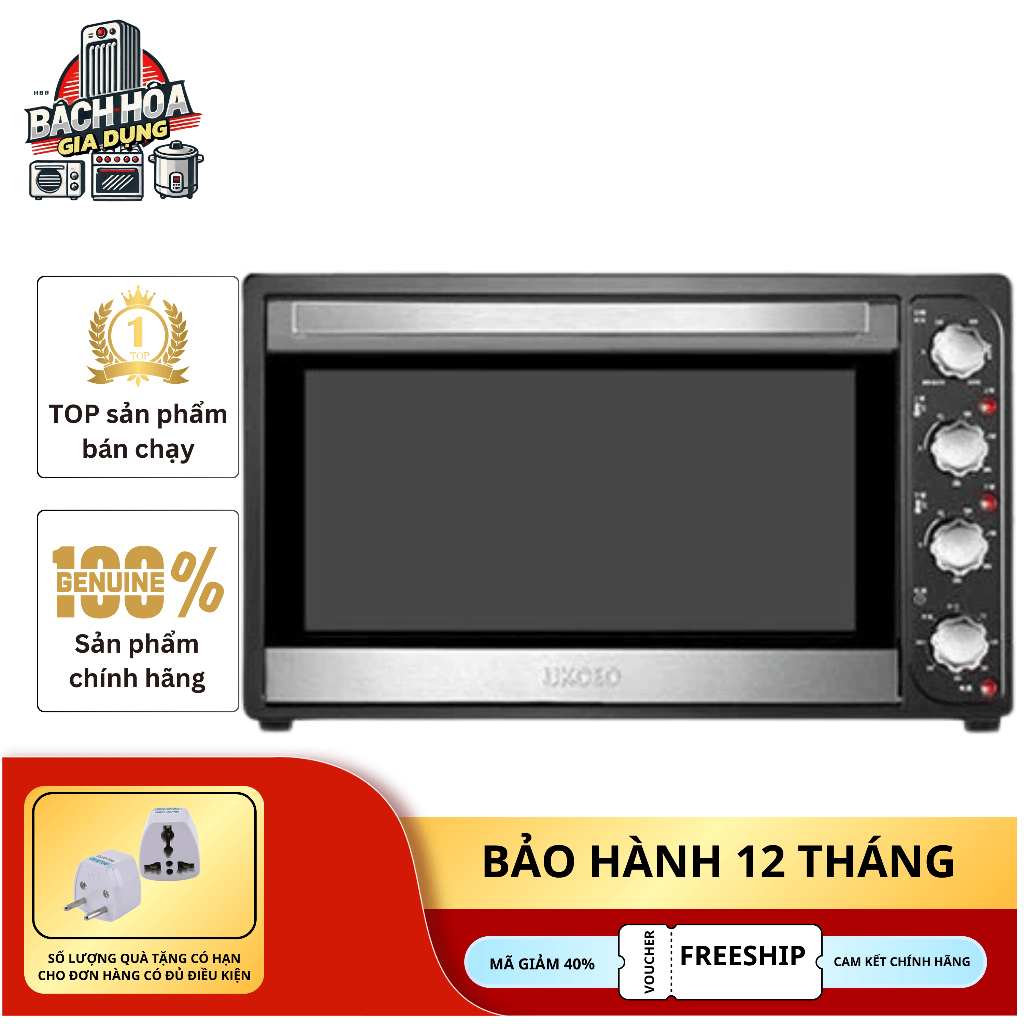 Lò Nướng Đối Lưu Ukoeo 70L Lò Nướng Bánh Nướng Thịt Hàng Tặng Kèm Ổ Chuyển Đổi Bảo Hành 12 Tháng