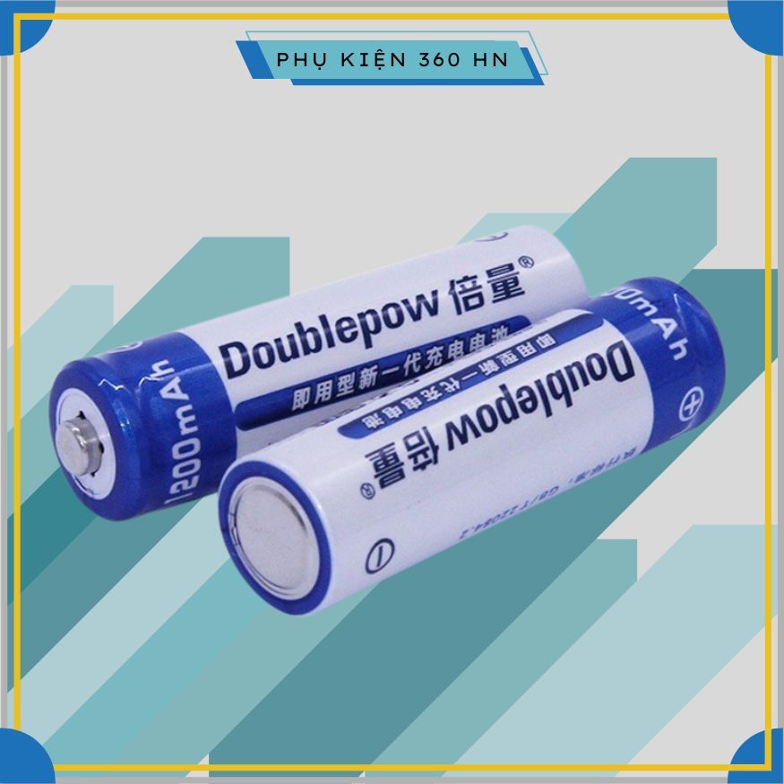 Đôi Pin sạc AA Doublepow cao cấp 1200mAh