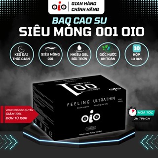 Bao cao su siêu mỏng 001 OiO nhiều gel bôi trơn kéo dài thời gian bcs chống xuất tinh sớm