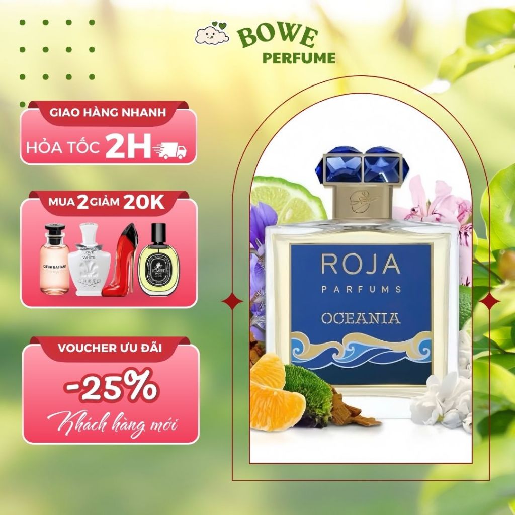 Nước Hoa Chiết Unisex Roja Oceania Parfum Hương Thơm Tươi Mát, Quyến Rũ, Sang Trọng | Dung tích 10ml