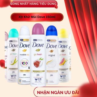  Xịt Khử Mùi  xịt khử mùi Dove  Dưỡng Da Sáng Mịn dành cho nữ 150ml 