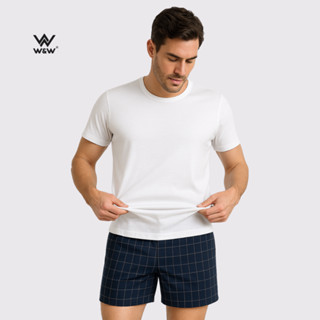 Áo Lót Nam Cotton W&W Áo Thun Lót Trắng Cộc Tay Thoáng Mát, Thấm Hút Mồ Hôi UNDERSHIRT02