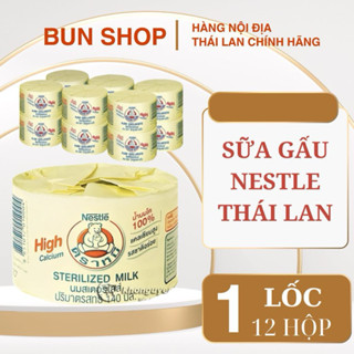 Combo 1 lốc 12 lon sữa gấu thái lan nestle 140ml