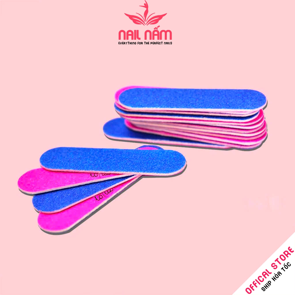 Combo 10 dũa móng tay, dũa mini nailbox Loius