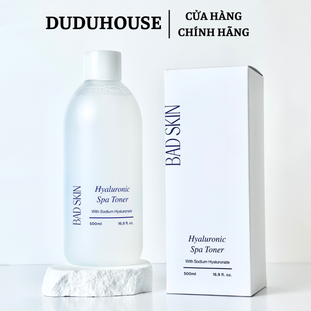 Nước hoa hồng BadSkin Hyaluronic Spa Toner Dưỡng ẩm sáng da 500ml Duduhouse
