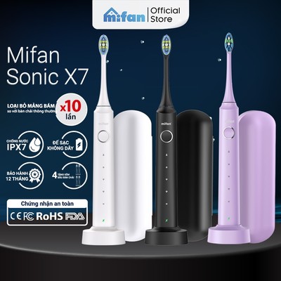 Bàn Chải Điện MIFAN Sonic X5 / X7 - Máy đánh răng sóng âm công nghệ Đức - Tặng kèm 3 đầu thay thế