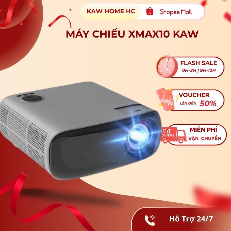 Máy Chiếu 4K Android KAW XS1 Chiếu Siêu Nét, Xem Phim Giải Trí, Dạy Học, Văn Phòng, Đa Năng