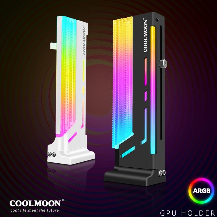 Phụ Kiện Đỡ Chống Cong VGA Coolmoon CM-GH2 Led 5v ARGB - Hàng chính hãng Fullbox