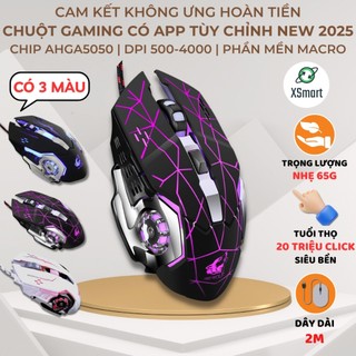  Chuột Máy Tính Gaming V5 Chơi Game LED RGB Siêu Cao Cấp Tự Động Đổi Màu - XSmart 