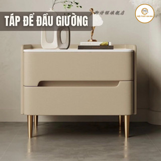 Táp đầu giường decor phòng ngủ, tủ đầu giường gỗ tự nhiên bọc da pu cao cấp sang trọng phong cách hiện đại