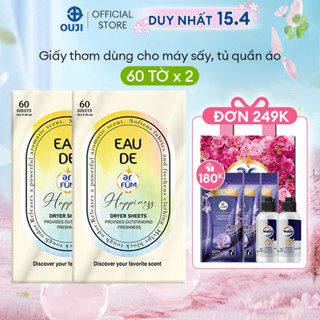 [CHỈ 15-17/4] Combo 2 Giấy Thơm Arfum Dùng Cho Máy Sấy Làm Mềm Vải, Chống Tĩnh Điện, Khử Mùi Tủ Giày, Tủ Quần Áo 60T