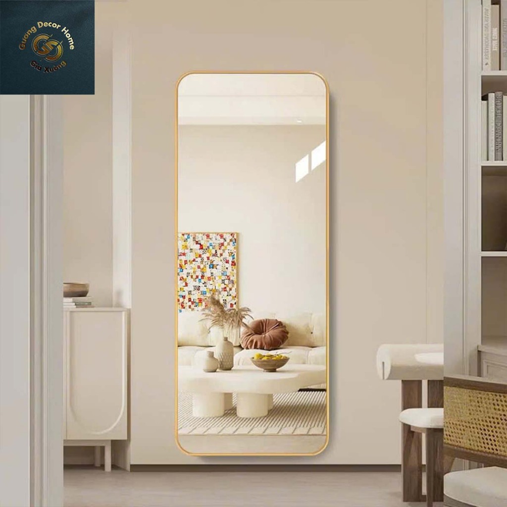  Gương Decor Home Toàn Thân Hình Chữ Nhật,Hình Vòm Bo Viền PVD Cao Cấp 